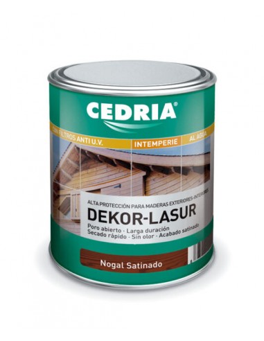 VERDE Lasur protector madera exterior al agua Cedria Dekor Lasur