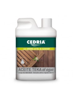 Aceite de Teka al agua...